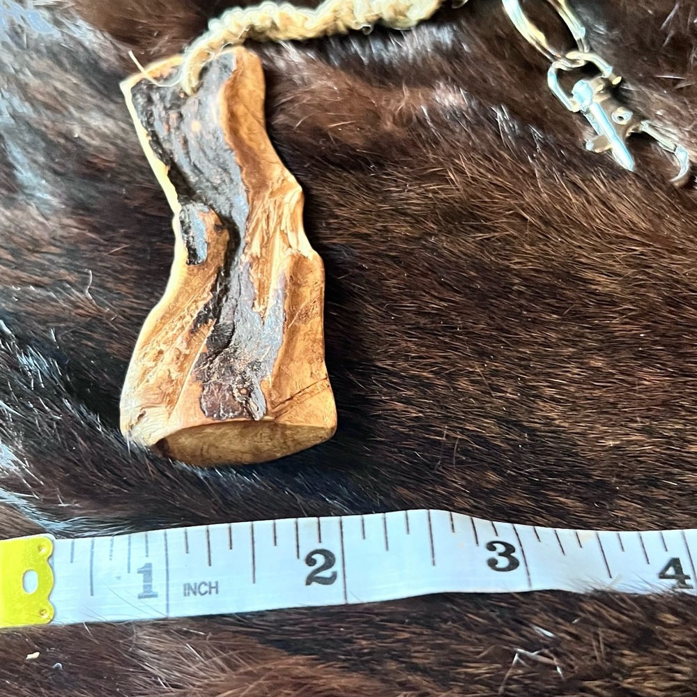 Natural Maple Burl Wood Keychain